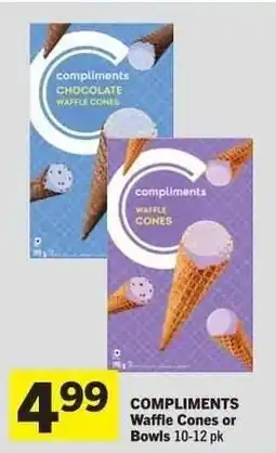 Co-op Compliments Waffle Cones or Bowls offer