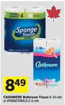 Co-op CASHMERE Bathroom Tissue or Sponge Towel offer
