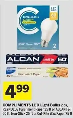 Co-op COMPLIMENTS LED Light Bulbs , REYNOLDS Parchment Paper or ALCAN Foil offer