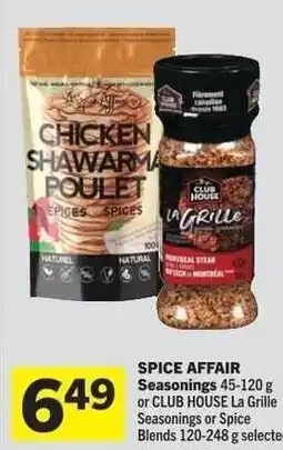 Co-op Spice Affair Seasonings or Club House La Grille Seasonings or Spice Blends offer
