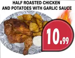 Al-Quds Supermarket Half roasted chicken and potatoes with garlic sauce offer