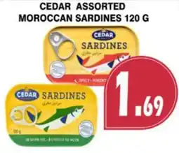 Al-Quds Supermarket Cedar moroccan sardines offer