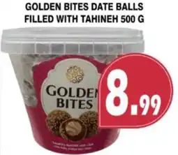 Al-Quds Supermarket Golden bites date balls filled with tahineh offer