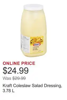 Costco Kraft Coleslaw Salad Dressing offer