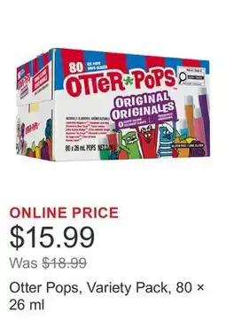 Costco Otter Pops, Variety Pack, 80 × offer