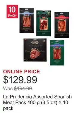 Costco La Prudencia Assorted Spanish Meat Pack 100 g (3.5 oz) × 10 pack offer
