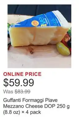 Costco Guffanti Formaggi Piave Mezzano Cheese DOP 250 g (8.8 oz) × offer