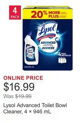 Costco Lysol Advanced Toilet Bowl Cleaner, 4 × offer