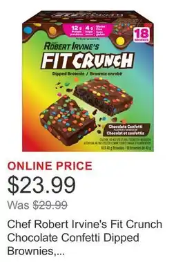 Costco Chef Robert Irvine's Fit Crunch Chocolate Confetti Dipped Brownies, 18 × offer