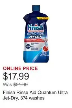 Costco Finish Rinse Aid Quantum Ultra Jet-Dry, 374 washes offer