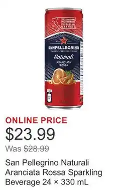 Costco San Pellegrino Naturali Aranciata Rossa Sparkling Beverage 24 × offer