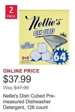 Costco Nellie's Dish Cubed Pre-measured Dishwasher Detergent, 128 count offer