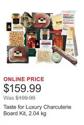 Costco Taste for Luxury Charcuterie Board Kit offer