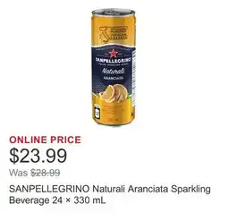 Costco SANPELLEGRINO Naturali Aranciata Sparkling Beverage 24 × offer