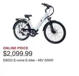 Costco EBGO E-volve E-bike - 48V 500W offer