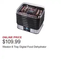 Costco Weston 6 Tray Digital Food Dehydrator offer