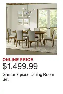Costco Garner 7-piece Dining Room Set offer