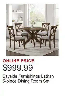 Costco Bayside Furnishings Lathan 5-piece Dining Room Set offer