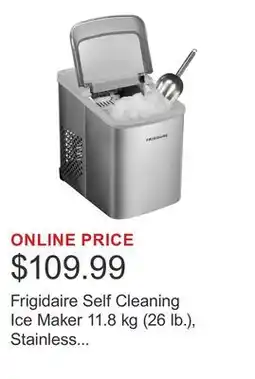Costco Frigidaire Self Cleaning Ice Maker 11.8 kg (26 lb.), Stainless Steel with Scoop offer