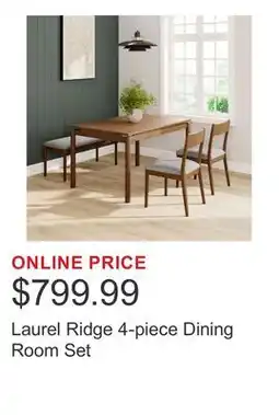 Costco Laurel Ridge 4-piece Dining Room Set offer