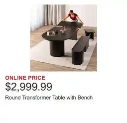 Costco Round Transformer Table with Bench offer