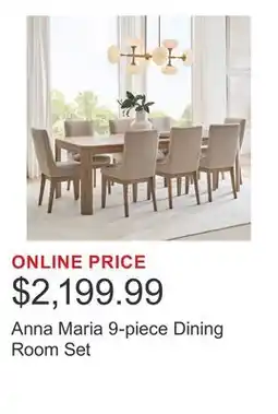 Costco Anna Maria 9-piece Dining Room Set offer
