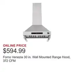 Costco Forno Venezia 30 in. Wall Mounted Range Hood, 372 CFM offer