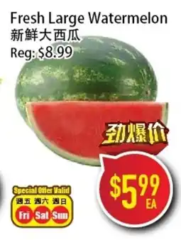 Full Fresh Supermarket Fresh Large Watermelon offer