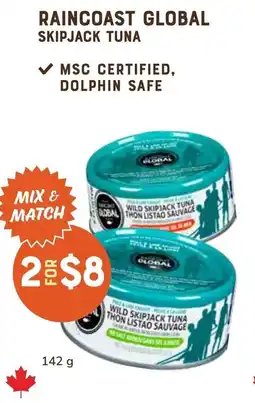 The Sweet Potato Raincoast global skipjack tuna offer