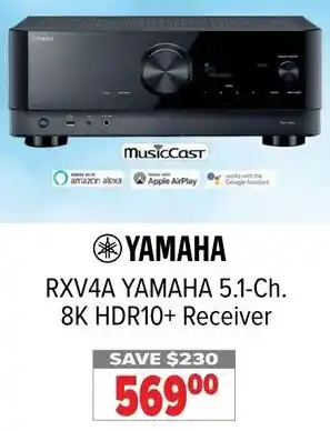 RXV4A YAMAHA 5.1-Ch. 8K HDR10+ Receiver