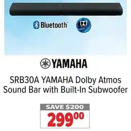 2001 Audio Video SRB30A YAMAHA Dolby Atmos Sound Bar with Built-In Subwoofer offer