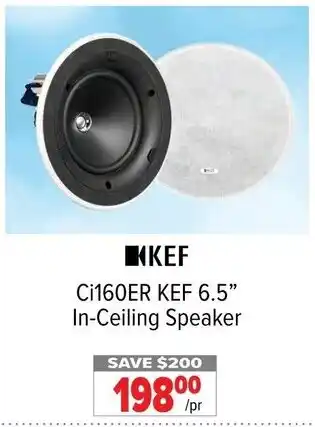 2001 Audio Video Ci160ER KEF 6.5" In-Ceiling Speaker offer