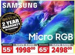 2001 Audio Video SAMSUNG MRN55R85H 55" offer