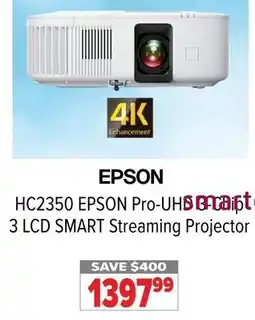 2001 Audio Video HC2350 EPSON Pro-UHD 3 LCD SMART Streaming Projector offer