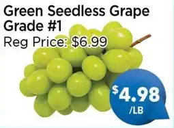 Blue Sky Supermarket Green Seedless Grape Grade #1 offer