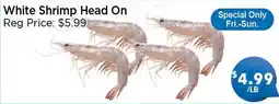 Blue Sky Supermarket White Shrimp Head On offer