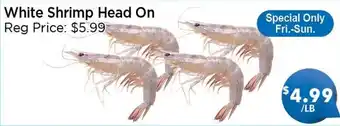 Blue Sky Supermarket White Shrimp Head On offer