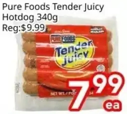 Superking Supermarket Pure Foods Tender Juicy Hotdog offer