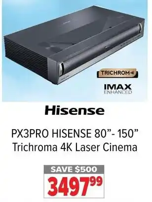 2001 Audio Video PX3PRO HISENSE 80"-150" Trichroma 4K Laser Cinema offer