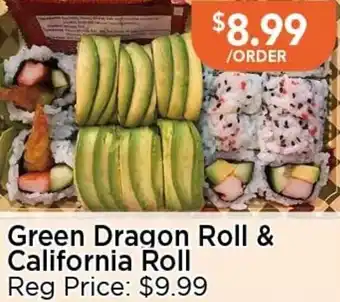 Blue Sky Supermarket Green Dragon Roll & California Roll offer