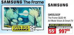 2001 Audio Video SAMSUNG QN55LS03F The Frame QLED 4K Art Mode Vision Al Smart TV offer