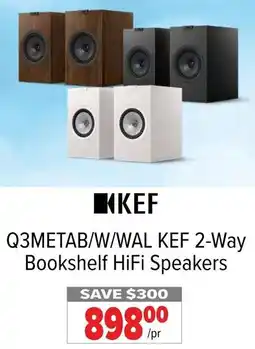 2001 Audio Video Q3METAB/W/WAL KEF 2-Way Bookshelf HiFi Speakers offer