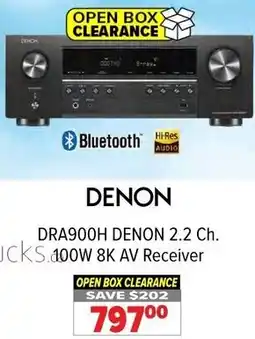 2001 Audio Video DRA900H DENON 2.2 Ch. 100W 8K AV Receiver offer