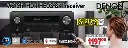 2001 Audio Video DENON 7.2 Ch. HDR HEOS 8K Receiver offer