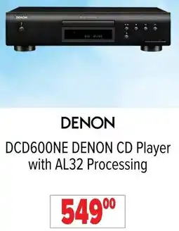 2001 Audio Video DCD600NE DENON CD Player with AL32 Processing offer