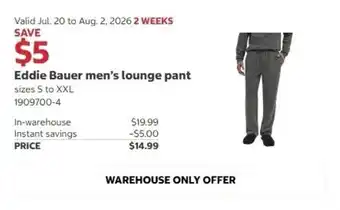 Eddie Bauer men's lounge pant