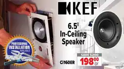 2001 Audio Video KEF 6.5" In-Ceiling Speaker Ci160ER offer
