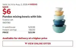 Costco Pandex mixing bowls with lids offer