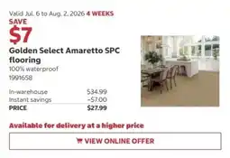 Costco Golden Select Amaretto SPC flooring offer