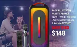 2001 Audio Video Rage bluetooth party speaker offer